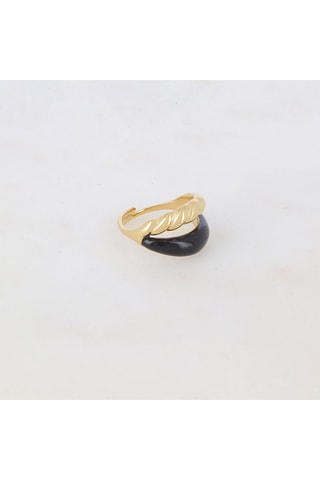 Bague - Doré et noir