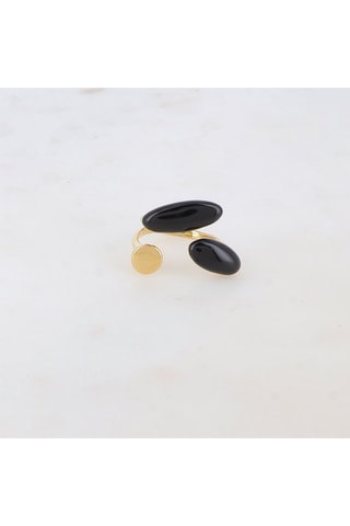 Bague - Doré et noir