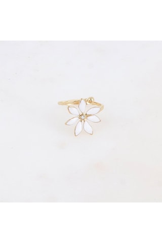 Bague - Doré et blanc
