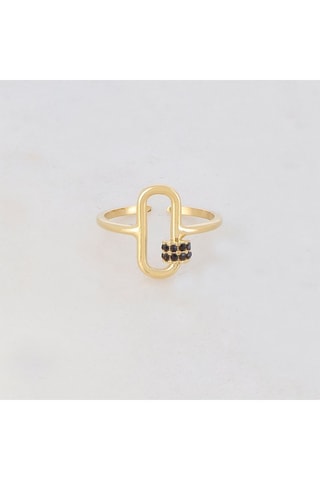 Bague - Doré et noir