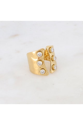 Bague - Doré et blanc