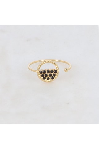 Bague - Doré et noir