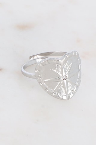 Bague avec cœur - Argenté