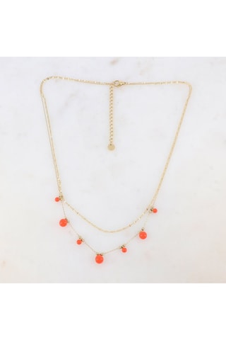 Collier miltirangs - Doré et orange