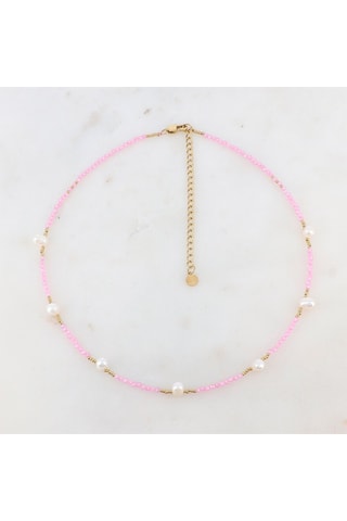 Collier - Agates et perles de culture d’eau douce