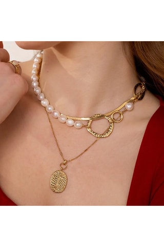 Collier multirangs - Doré