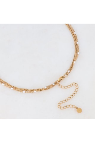 Collier - Doré et blanc