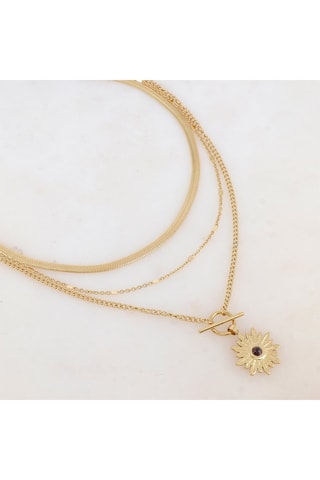 Collier multirangs - œil-de-taureau