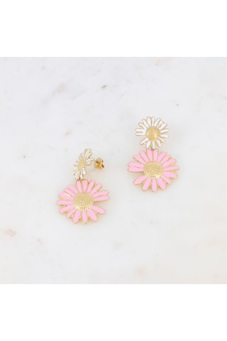 Boucles d’oreilles - Doré et rose