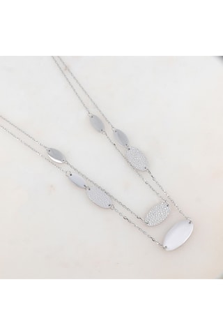 Collier double rang - Argenté