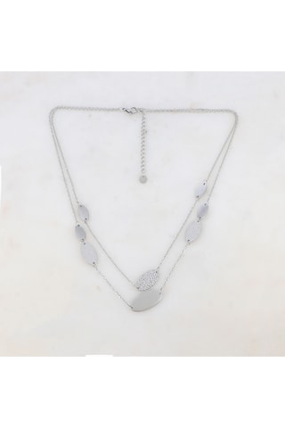 Collier double rang - Argenté
