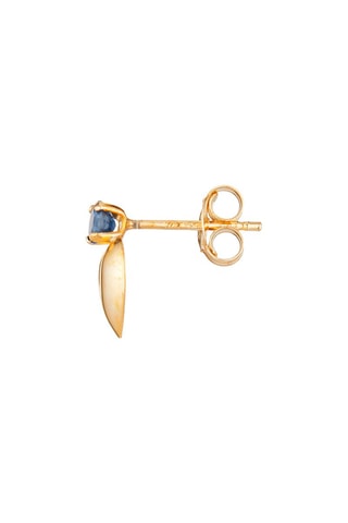 Brincos Blue heart Ouro amarelo e safira
