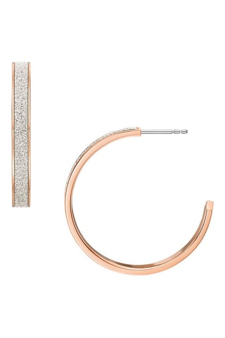 2 créoles dorées à l'or rose et zircons