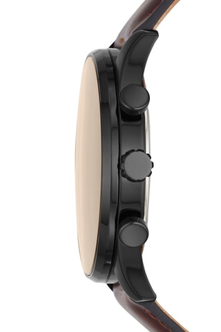 Montre à quartz en cuir Sullivan - Tachymètre - Marron et noir