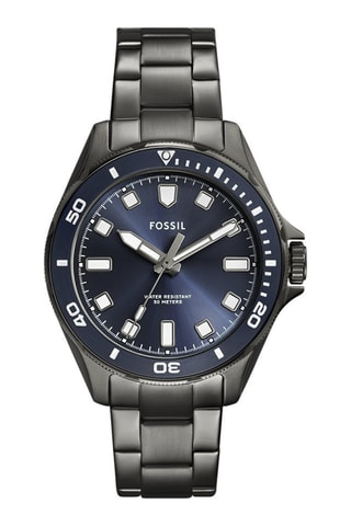 Montre à quartz en acier - Noir