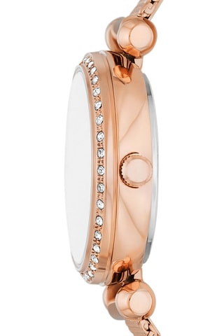 Montre à quartz en acier doré à l'or rose - Doré rose