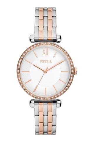 Montre à quartz en acier - Argenté et doré rose 