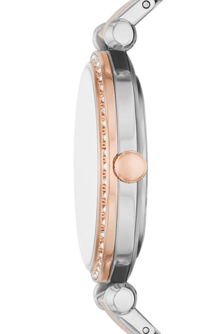 Montre à quartz en acier - Argenté et doré rose 