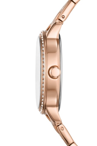 Montre à quartz en acier doré à l'or rose - Doré rose 