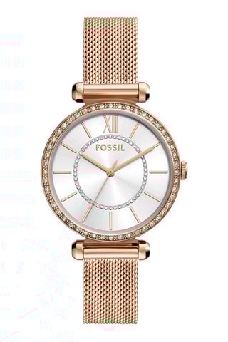 Montre à quartz en acier doré à l'or rose - Doré 