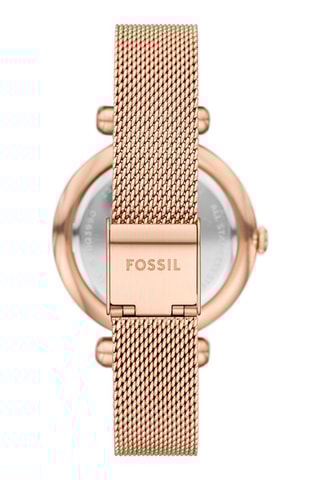 Montre à quartz en acier doré à l'or rose - Doré 