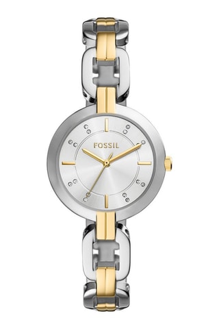 Montre à quartz en acier - Argenté et doré 