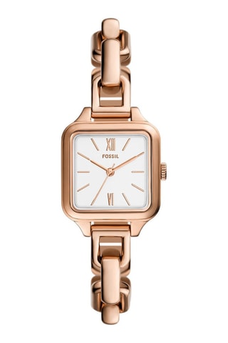 Montre à quartz en acier doré à l'or rose - Doré rose