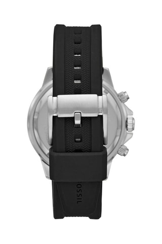 Montre à quartz en silicone - Noir et argenté