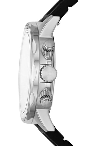 Montre à quartz en silicone - Noir et argenté