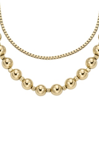Collier 2 rangs - Doré
