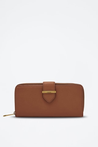 Compagnon en cuir Bryce Clutch - Marron