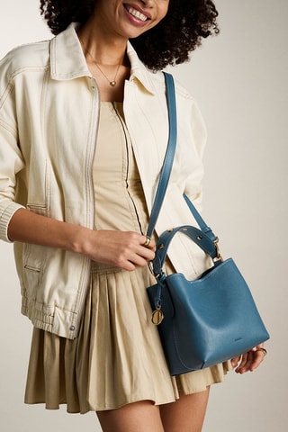 Sac à main en cuir - Bleu