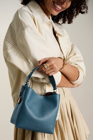 Sac à main en cuir - Bleu