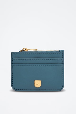 Porte-cartes en cuir - Bleu