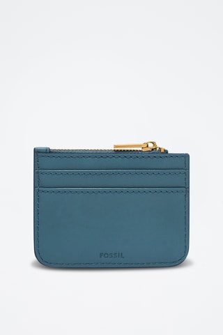 Porte-cartes en cuir - Bleu