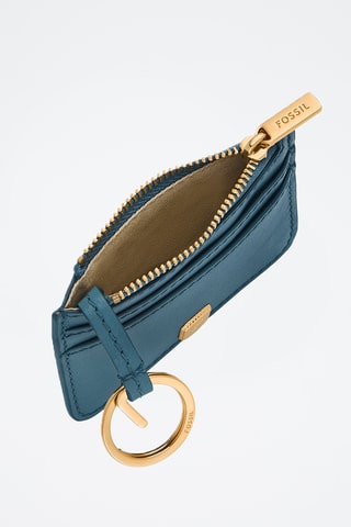 Porte-cartes en cuir - Bleu