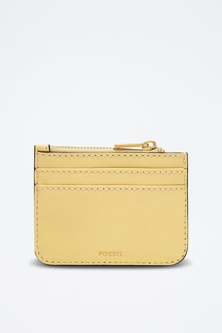 Porte-cartes en cuir - Jaune