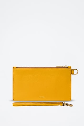 Pochette en cuir - Jaune