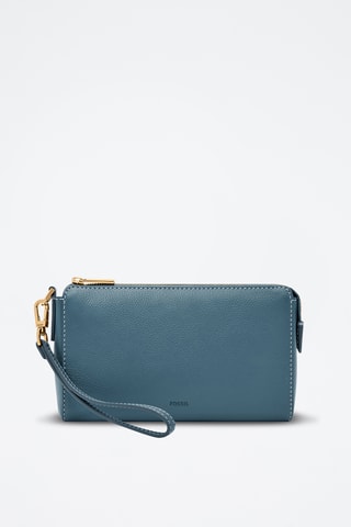 Pochette en cuir - Bleu