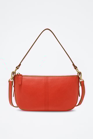 Sac porté épaule en cuir - Orange