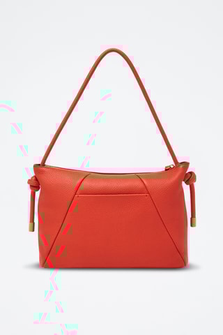 Sac porté épaule en cuir - Orange
