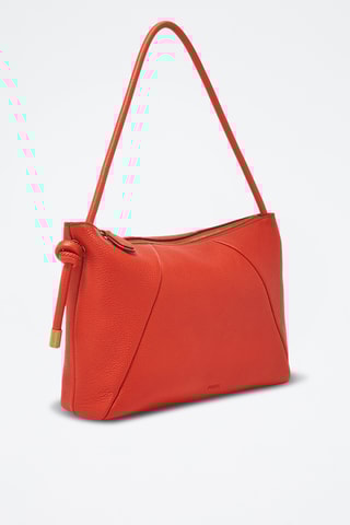 Sac porté épaule en cuir - Orange