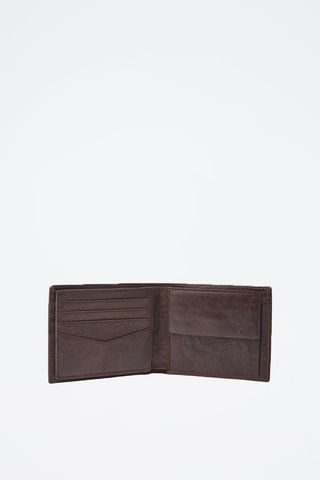 Portefeuille en cuir - Marron foncé