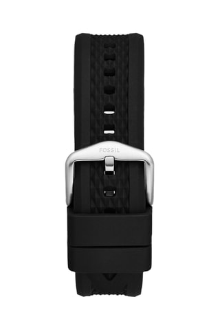 Montre à quartz en silicone - Tachymètre et chronographe - Noir