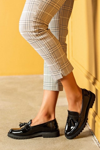 Mocassins envernizados Preto