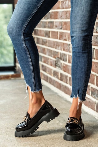 Mocassins envernizados Preto