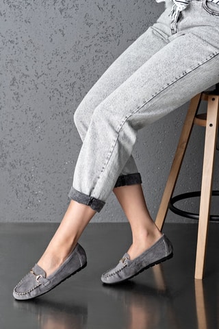 Mocassins Cinzento