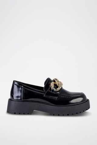 Mocassins com plataforma - Preto