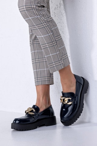 Mocassins com plataforma - Preto