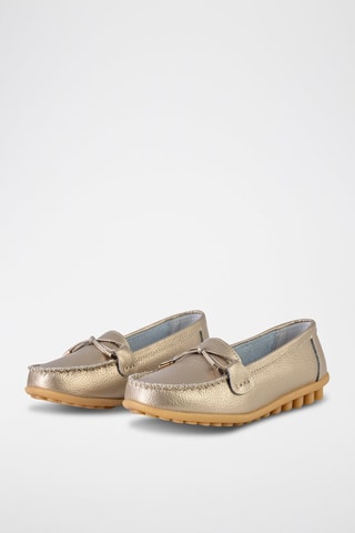 Mocassins de couro - Dourado